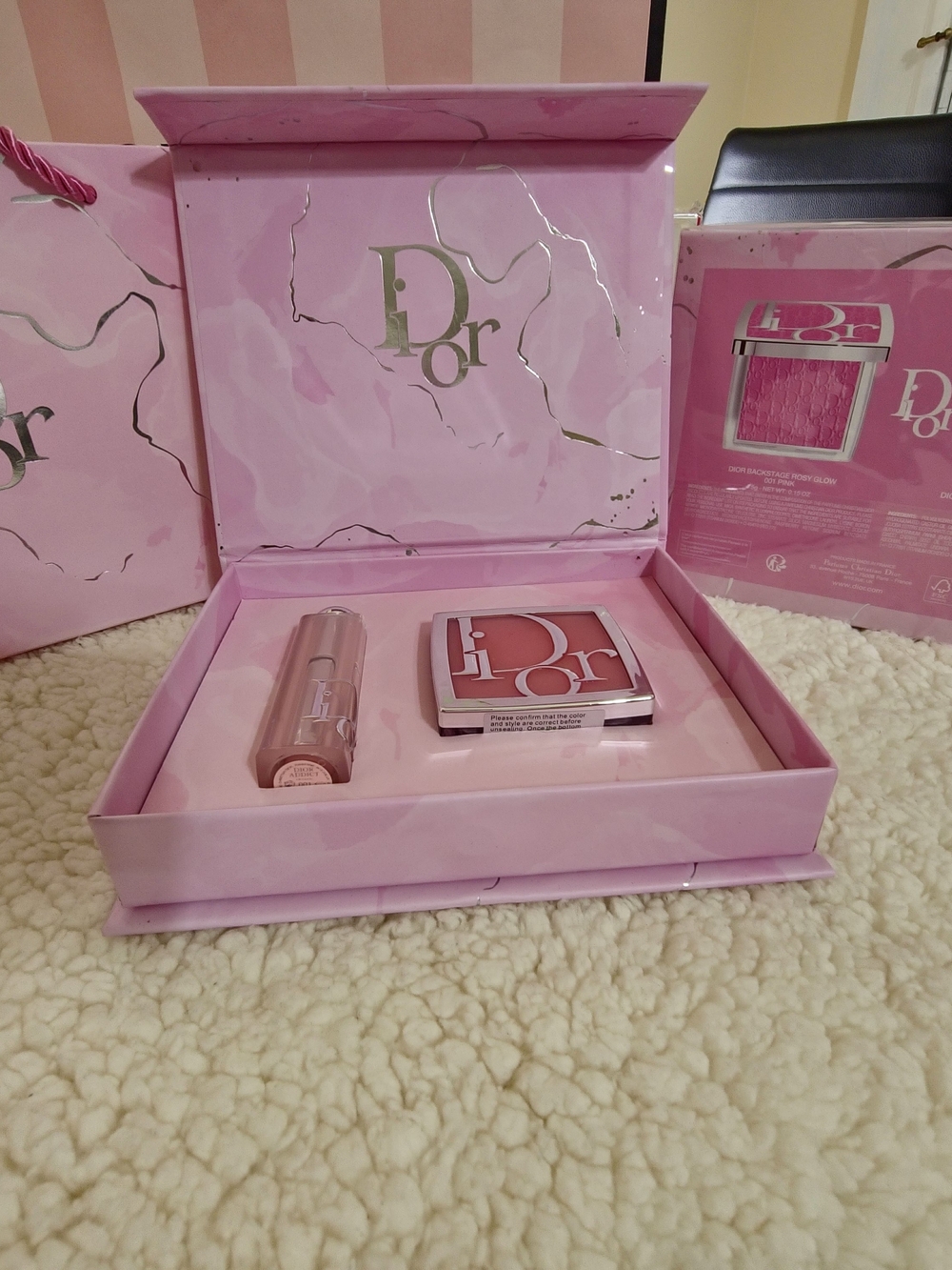 Dior Pink Lipstick & Blush Gift Set